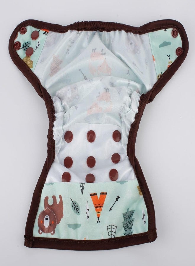 Sigzagor Newborn Baby Diaper Nappy Cover 4.4lbs to 10lbs (Teepee Bears) - Image 4
